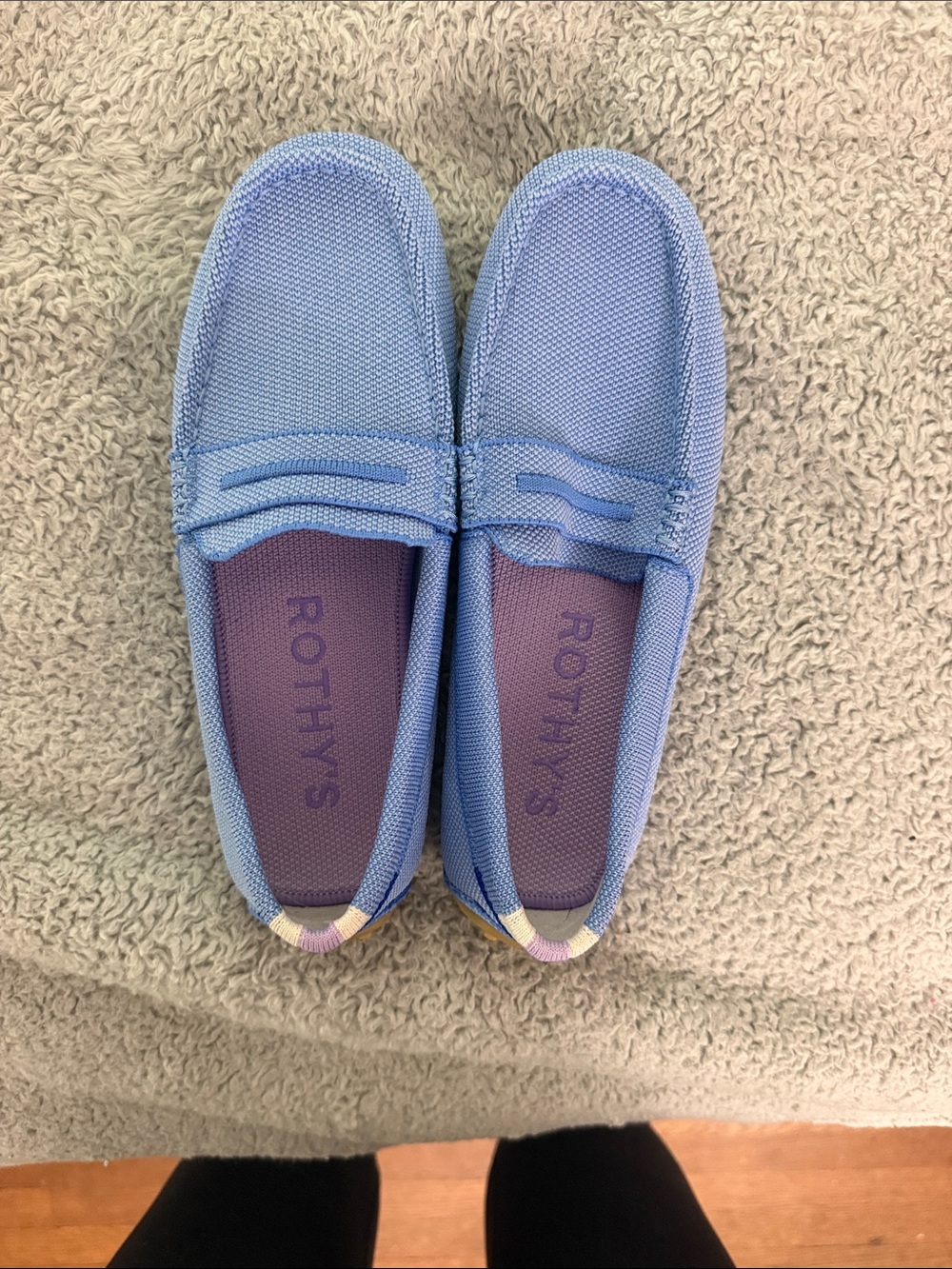 Rothy's Periwinkle Knit Penny Loafers